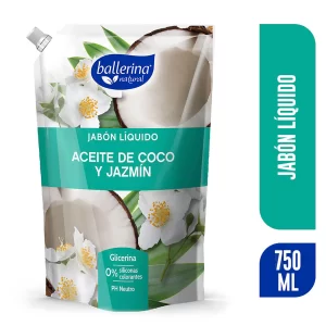 Recarga Shampoo Líquido Acción Anti-Frizz Cabello Seco Doypack Aceite Coco y Jazmín Sin Sal 750 ml