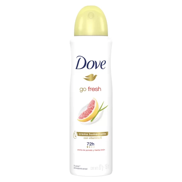 Desodorante Aerosol Dove Aroma Pomelo y Hierba Limón Crema Humectante 48 hrs. 150 ml