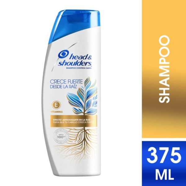 Shampoo Head & Shoulders Control Caspa Efecto Antioxidante en la Raiz para que tu Cabello Crezca Fuerte 375 ml